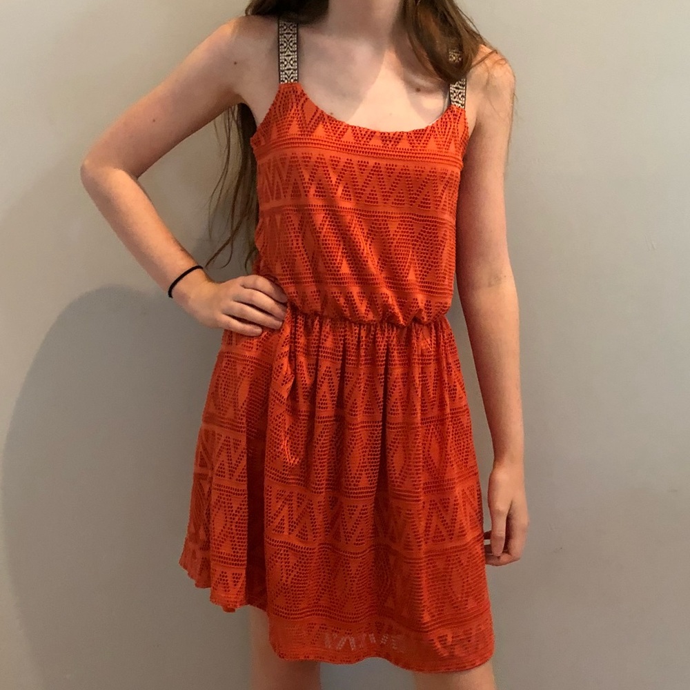 orange summer dress